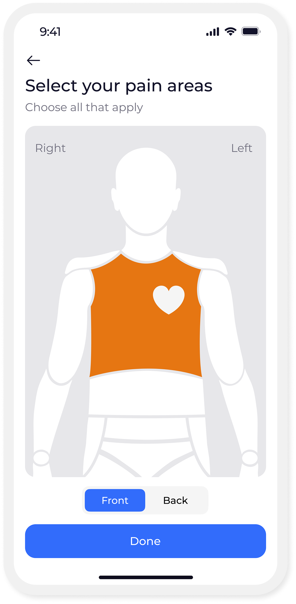 Mobile app — pain tracker